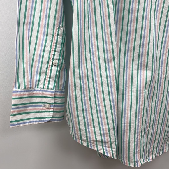 NWOT Aerie Boyfriend Fave Striped Oversized Button-Up Long Sleeve Shirt XXL - Picture 6 of 9